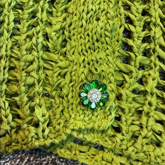 Zara NWT ribbon knit cardigan green - Picture 5 of 6